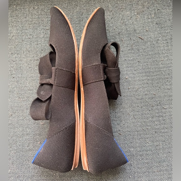 Rothys Womens Mary Jane Black Point Bow Flats - Picture 8 of 11